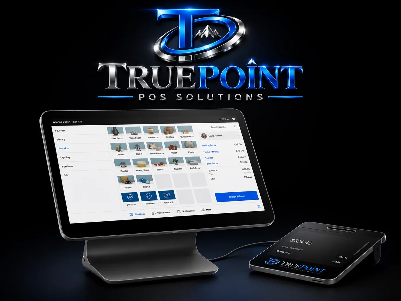 TruePoint POS terminal and card reader
